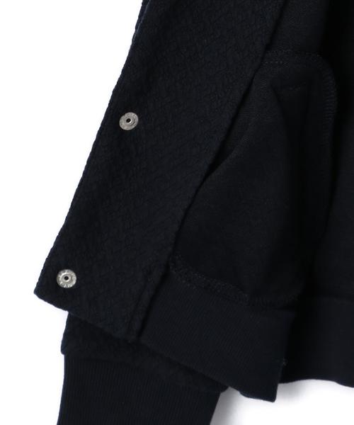 green label relaxing（グリーンレーベルリラクシング）の「ブリスタージャガード  ブルゾン（ブルゾン・キッズ・オフホワイト/ネイビー・125/95/105/115）」の4枚目の写真