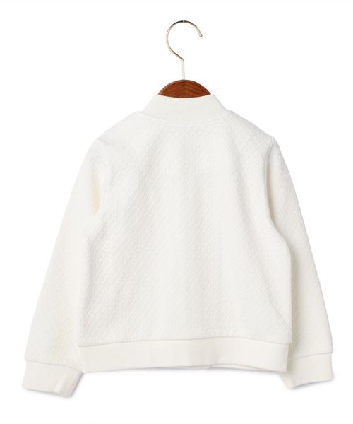 green label relaxing（グリーンレーベルリラクシング）の「ブリスタージャガード  ブルゾン（ブルゾン・キッズ・オフホワイト/ネイビー・125/95/105/115）」の6枚目の写真