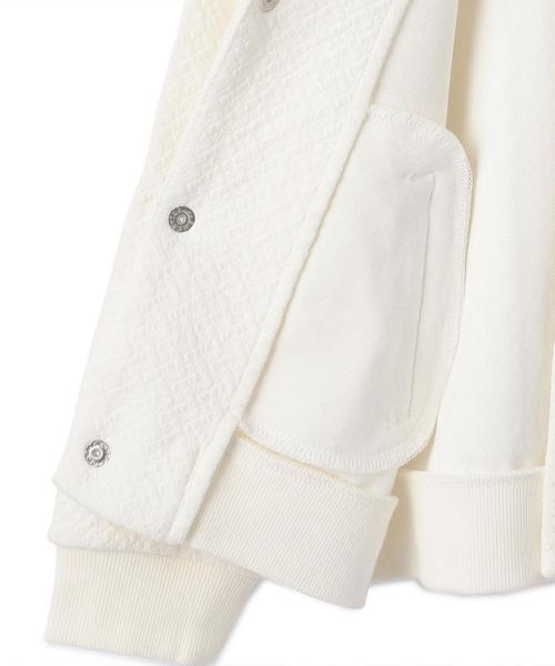 green label relaxing（グリーンレーベルリラクシング）の「ブリスタージャガード  ブルゾン（ブルゾン・キッズ・オフホワイト/ネイビー・125/95/105/115）」の7枚目の写真