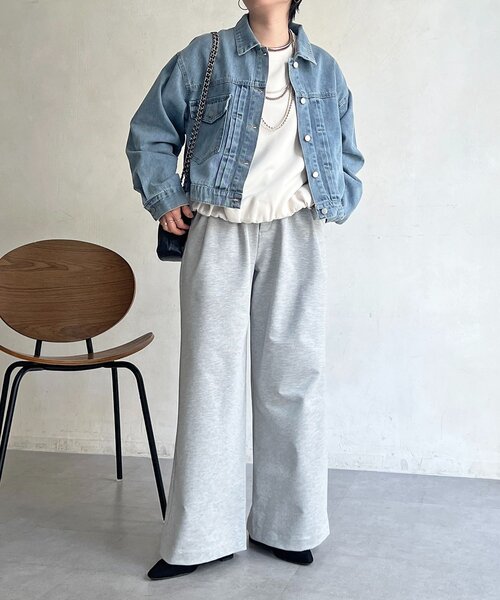 un dix cors（アンディコール）の「軽量ボンディングバルーンプルオーバー（Tシャツ/カットソー・レディース・グレー/アイボリー/サックスブルー/ネイビー・FREE）」の17枚目の写真