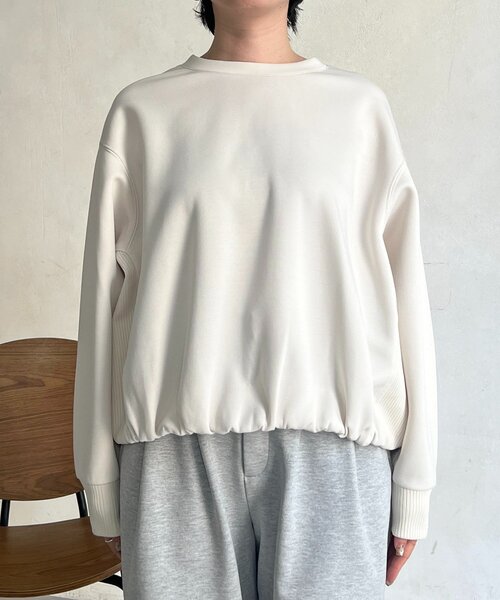un dix cors（アンディコール）の「軽量ボンディングバルーンプルオーバー（Tシャツ/カットソー・レディース・グレー/アイボリー/サックスブルー/ネイビー・FREE）」の21枚目の写真