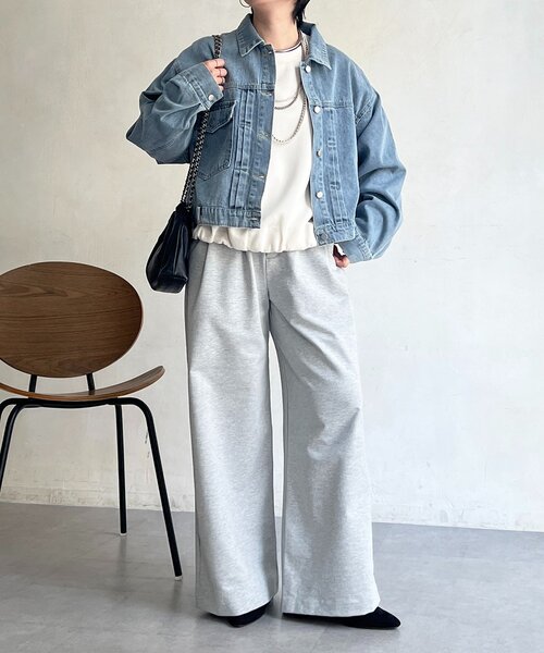 un dix cors（アンディコール）の「軽量ボンディングバルーンプルオーバー（Tシャツ/カットソー・レディース・グレー/アイボリー/サックスブルー/ネイビー・FREE）」の9枚目の写真