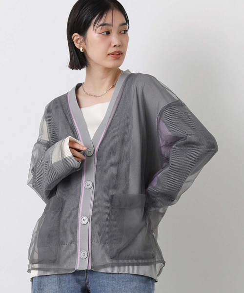 AULA AILA（アウラアイラ）の「ＡＵＬＡチュールカーディガン（カーディガン/ボレロ・レディース・グレー・FREE）」の14枚目の写真