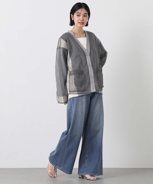 AULA AILA（アウラアイラ）の「ＡＵＬＡチュールカーディガン（カーディガン/ボレロ・レディース・グレー・FREE）」の5枚目の写真