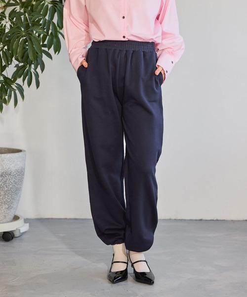 mysty woman（ミスティウーマン）の「スウェットイージーパンツ 668083（スウェットパンツ・レディース・グレー/ネイビー・FREE）」の4枚目の写真