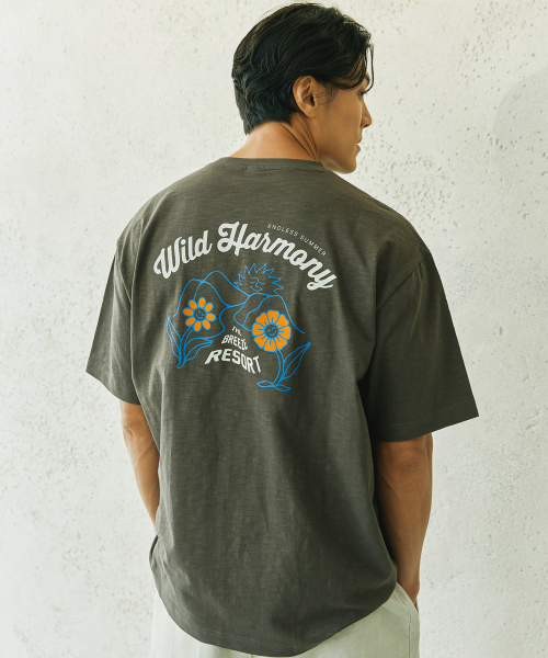 BOOVOOM（ブーブーム）の「[ビッグサイズ]ワイルドハーモニーリゾートTシャツ（Tシャツ/カットソー・メンズ・Cream/ブラック/ブラウン・XL/XXL/XXXL）」の4枚目の写真