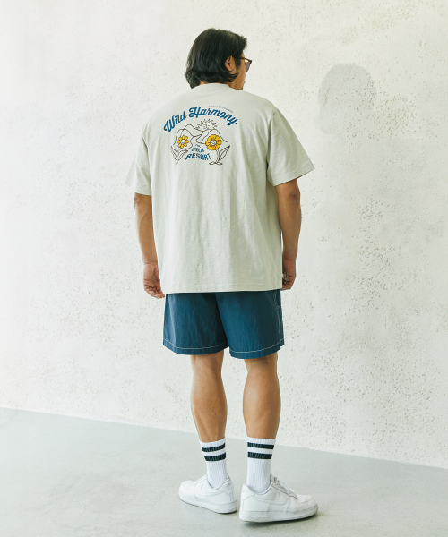 BOOVOOM（ブーブーム）の「[ビッグサイズ]ワイルドハーモニーリゾートTシャツ（Tシャツ/カットソー・メンズ・Cream/ブラック/ブラウン・XL/XXL/XXXL）」の5枚目の写真