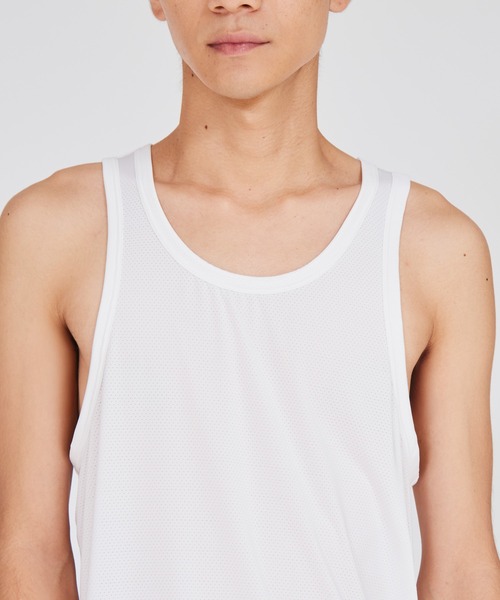 HANES(ヘインズ)の「【Hanes/ヘインズ】メンズ Hanes MOVES ナイロンメッシュ タンクトップ(タンクトップ・メンズ・ブラック/ホワイト・LL/L/M)」の3枚目の写真