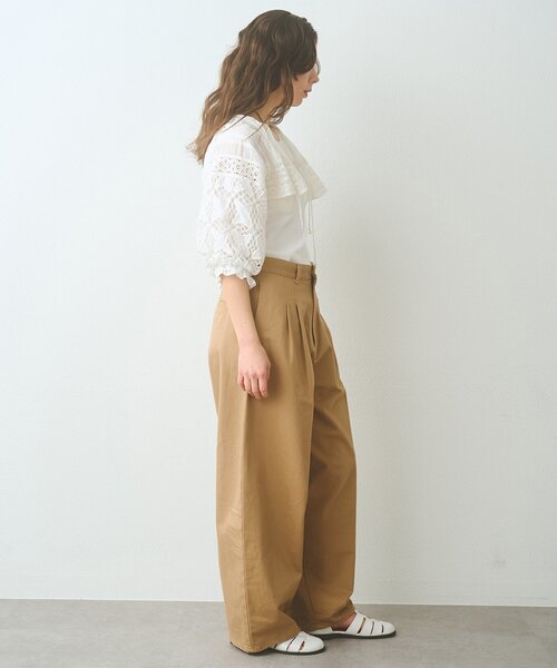Whim Gazette(ウィムガゼット)の「タックチノパンツ(チノパンツ・レディース・ベージュ・38/36/34)」の7枚目の写真