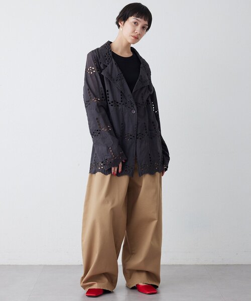 Whim Gazette(ウィムガゼット)の「タックチノパンツ(チノパンツ・レディース・ベージュ・38/36/34)」の12枚目の写真