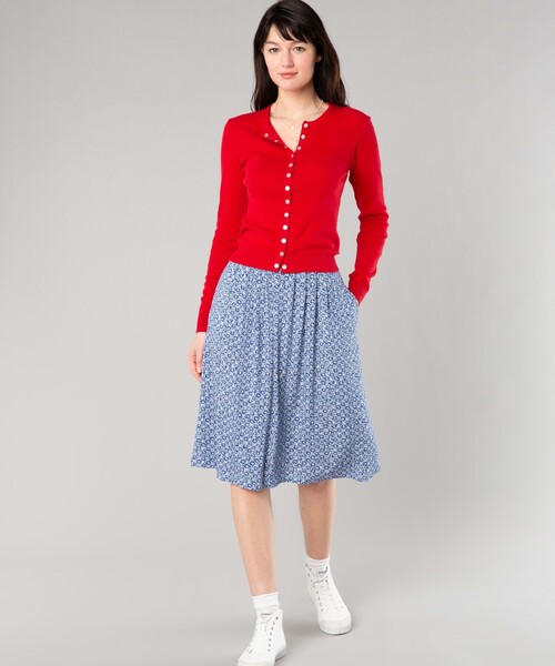 agnes b.(アニエスベー)の「コットン ニット 長袖 カーディガンプレッション "Swing"(カーディガン/ボレロ・レディース・レッド系その他・2/1/3)」の3枚目の写真