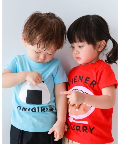 CHEEK ROOM(チークルーム)の「チークルーム おにぎり Tシャツ(Tシャツ/カットソー・キッズ・サックスブルー/パープル/イエロー・80cm/90cm/100cm/110cm/120cm/130cm)」の18枚目の写真