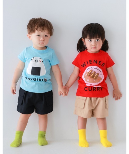 CHEEK ROOM(チークルーム)の「チークルーム おにぎり Tシャツ(Tシャツ/カットソー・キッズ・サックスブルー/パープル/イエロー・80cm/90cm/100cm/110cm/120cm/130cm)」の19枚目の写真