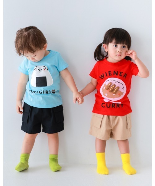 CHEEK ROOM(チークルーム)の「チークルーム おにぎり Tシャツ(Tシャツ/カットソー・キッズ・サックスブルー/パープル/イエロー・80cm/90cm/100cm/110cm/120cm/130cm)」の20枚目の写真