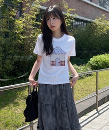 ユニークスターホーム刺繍半袖Tシャツカットソー