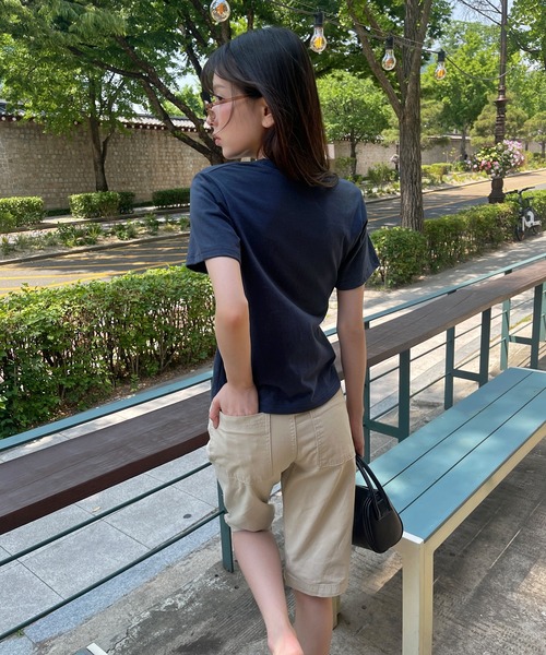 UNE MANSION(ユヌマンション)の「ユニークスターホーム刺繍半袖Tシャツカットソー(Tシャツ/カットソー・レディース・ネイビー/ホワイト・FREE)」の17枚目の写真