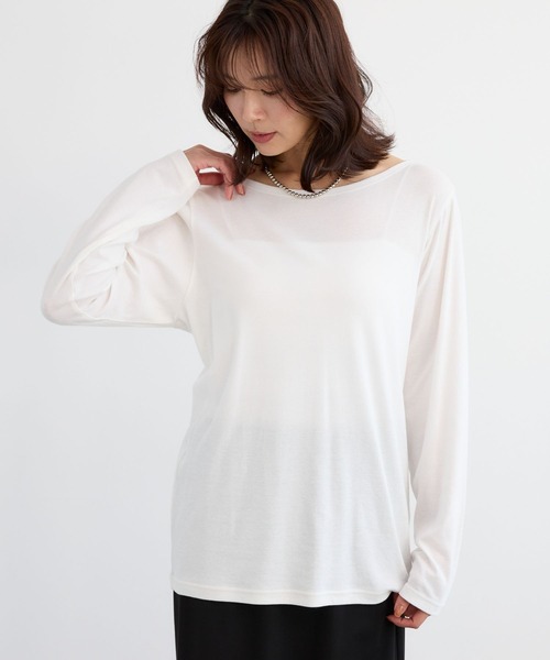 BARNYARDSTORM(バンヤードストーム)の「BARNYARDSTORM / 強撚ベアロンT【MADE IN JAPAN】【『ネルソンさん』YouTubeご紹介アイテム】(Tシャツ/カットソー・レディース・ベージュ/ホワイト/チャコールグレー・FREE)」の9枚目の写真