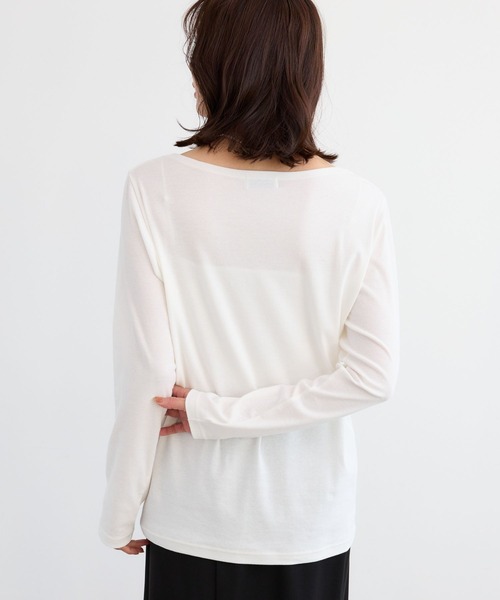 BARNYARDSTORM(バンヤードストーム)の「BARNYARDSTORM / 強撚ベアロンT【MADE IN JAPAN】【『ネルソンさん』YouTubeご紹介アイテム】(Tシャツ/カットソー・レディース・ベージュ/ホワイト/チャコールグレー・FREE)」の10枚目の写真