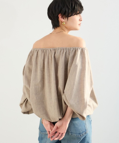 BARNYARDSTORM(バンヤードストーム)の「BARNYARDSTORM / CONFITボリュームブラウス / ハンドウォッシャブル<セットアップ対応>【『ネルソンさん』YouTubeご紹介アイテム】(シャツ/ブラウス・レディース・ベージュ/ブラック・FREE)」の8枚目の写真