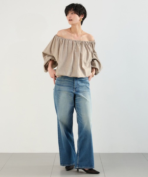 BARNYARDSTORM(バンヤードストーム)の「BARNYARDSTORM / CONFITボリュームブラウス / ハンドウォッシャブル<セットアップ対応>【『ネルソンさん』YouTubeご紹介アイテム】(シャツ/ブラウス・レディース・ベージュ/ブラック・FREE)」の9枚目の写真