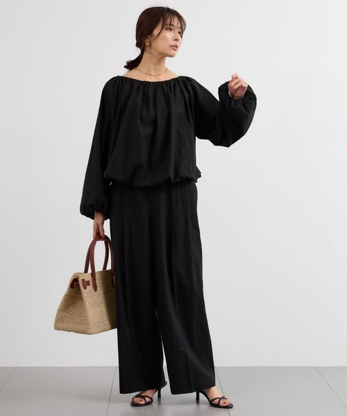 BARNYARDSTORM(バンヤードストーム)の「BARNYARDSTORM / CONFITボリュームブラウス / ハンドウォッシャブル<セットアップ対応>【『ネルソンさん』YouTubeご紹介アイテム】(シャツ/ブラウス・レディース・ベージュ/ブラック・FREE)」の17枚目の写真