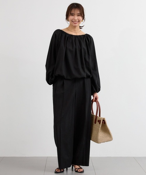 BARNYARDSTORM(バンヤードストーム)の「BARNYARDSTORM / CONFITボリュームブラウス / ハンドウォッシャブル<セットアップ対応>【『ネルソンさん』YouTubeご紹介アイテム】(シャツ/ブラウス・レディース・ベージュ/ブラック・FREE)」の18枚目の写真