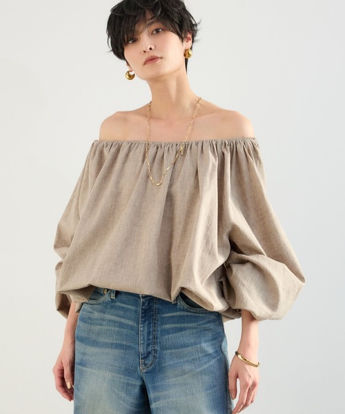 BARNYARDSTORM(バンヤードストーム)の「BARNYARDSTORM / CONFITボリュームブラウス / ハンドウォッシャブル<セットアップ対応>【『ネルソンさん』YouTubeご紹介アイテム】(シャツ/ブラウス・レディース・ベージュ/ブラック・FREE)」の21枚目の写真