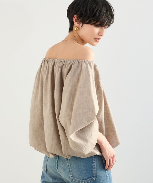 BARNYARDSTORM(バンヤードストーム)の「BARNYARDSTORM / CONFITボリュームブラウス / ハンドウォッシャブル<セットアップ対応>【『ネルソンさん』YouTubeご紹介アイテム】(シャツ/ブラウス・レディース・ベージュ/ブラック・FREE)」の22枚目の写真