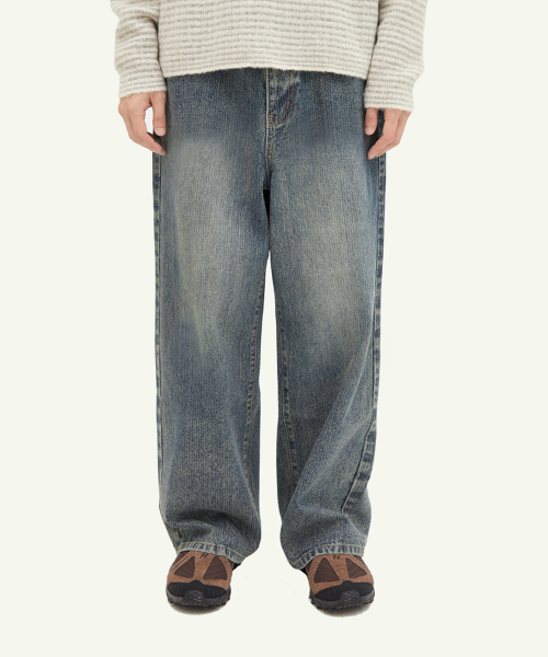 INTEMPOMOOD(インテンポムード)の「スライサースラブデニムパンツ_ブルー(デニムパンツ・レディース・ブルー・LARGE/X-LARGE)」の1枚目の写真