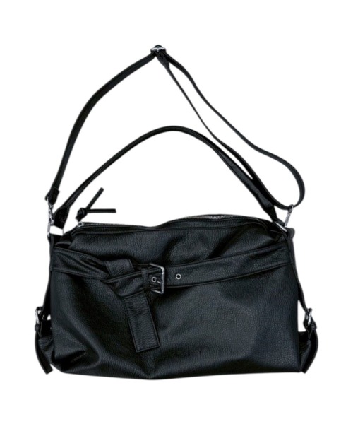 Never mind the XU / Chikashitsu+（ネバーマインド ザ エックスユー / チカシツプラス）の「【nmtc+】2way belt vintage shoulder Bag / 【エヌエムティーシープラス】ツーウェイベルトビンテージショルダーバッグ（ショルダーバッグ・メンズ・ブラック/ホワイト/ブラック系その他/シルバー・ONE SIZE）」の13枚目の写真