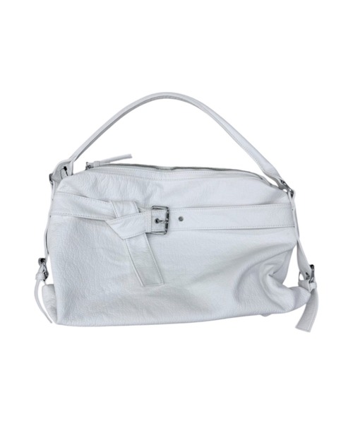 Never mind the XU / Chikashitsu+（ネバーマインド ザ エックスユー / チカシツプラス）の「【nmtc+】2way belt vintage shoulder Bag / 【エヌエムティーシープラス】ツーウェイベルトビンテージショルダーバッグ（ショルダーバッグ・メンズ・ブラック/ホワイト/ブラック系その他/シルバー・ONE SIZE）」の6枚目の写真