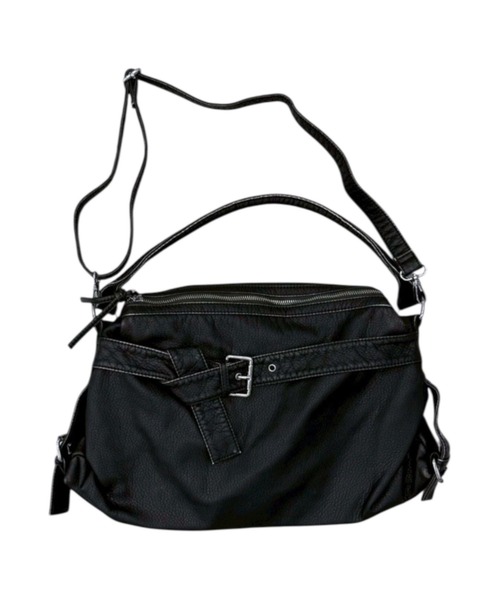 Never mind the XU / Chikashitsu+（ネバーマインド ザ エックスユー / チカシツプラス）の「【nmtc+】2way belt vintage shoulder Bag / 【エヌエムティーシープラス】ツーウェイベルトビンテージショルダーバッグ（ショルダーバッグ・メンズ・ブラック/ホワイト/ブラック系その他/シルバー・ONE SIZE）」の15枚目の写真