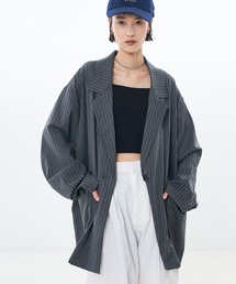 NOMINE（ノミネ）の「ストライプワイドジャケット（テーラードジャケット）」