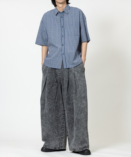 JOHN'S CLOSET(ジョンズクローゼット)の「【50】2タックスーパーワイドイージーデニムパンツ(デニムパンツ・メンズ・ブラック系その他/ワンウォッシュ/ブラック/ブルー系その他2/キナリ・FREE)」の20枚目の写真