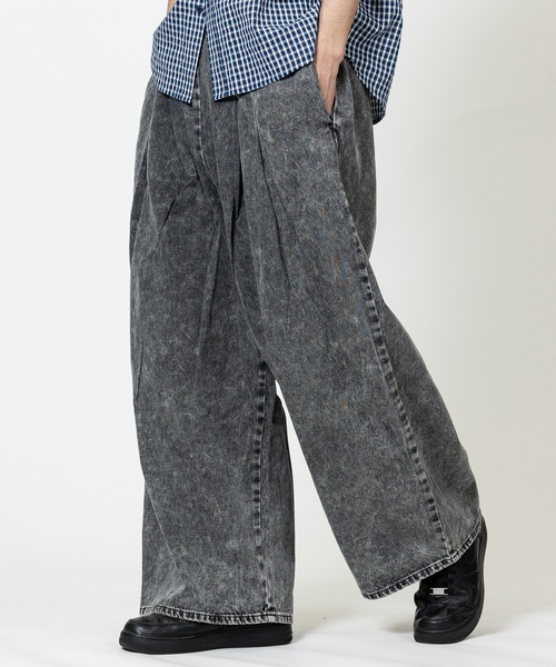 JOHN'S CLOSET(ジョンズクローゼット)の「【50】2タックスーパーワイドイージーデニムパンツ(デニムパンツ・メンズ・ブラック系その他/ワンウォッシュ/ブラック/ブルー系その他2/キナリ・FREE)」の17枚目の写真
