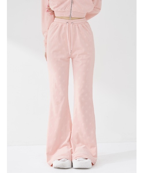 Darich(ダーリッチ)の「シグネチャーDRベロアフレアパンツ(その他パンツ・レディース・ホワイト/ベビーピンク/ブラック・FREE)」の3枚目の写真