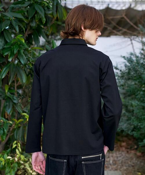 DRESSTERIOR(ドレステリア)の「【接触冷感/UVカット/抗菌防臭/しわ防止】クールデオドラント ジャージシャツ(シャツ/ブラウス・メンズ・ブラック/ネイビー・94/91/92/90)」の12枚目の写真