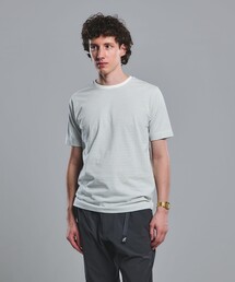 LONG FIBER COTTON ボーダー クルーネック 半袖 Tシャツ