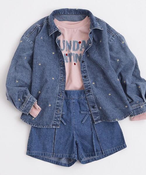 SHOO・LA・RUE(シューラルー)の「【100-150cm】デニムスカパン(デニムパンツ・キッズ・ブルー/サックスブルー・10/11/12/13/14/15 )」の11枚目の写真