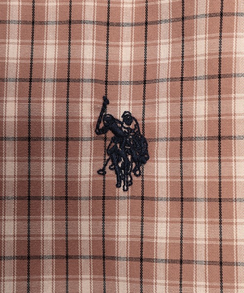 U.S. POLO ASSN.(ユーエスポロアッスン)の「U.S. POLO ASSN. (ユーエスポロアッスン) オーバーサイズ 長袖 シャツ チェック柄 ワンポイント ロゴ 刺繍 綿100% カジュアルシャツ メンズ レディース(シャツ/ブラウス・メンズ・ベージュ系/イエロー系/グリーン/ブルー・M/L)」の9枚目の写真