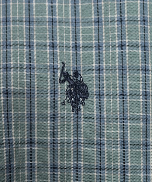 U.S. POLO ASSN.(ユーエスポロアッスン)の「U.S. POLO ASSN. (ユーエスポロアッスン) オーバーサイズ 長袖 シャツ チェック柄 ワンポイント ロゴ 刺繍 綿100% カジュアルシャツ メンズ レディース(シャツ/ブラウス・メンズ・ベージュ系/イエロー系/グリーン/ブルー・M/L)」の10枚目の写真
