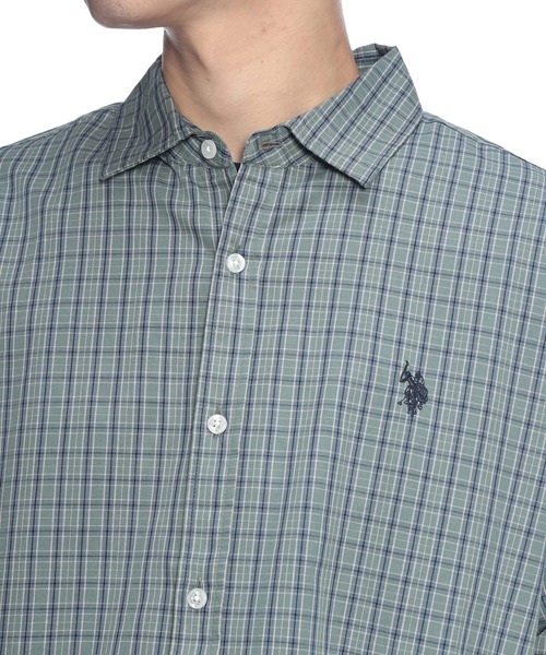 U.S. POLO ASSN.(ユーエスポロアッスン)の「U.S. POLO ASSN. (ユーエスポロアッスン) オーバーサイズ 長袖 シャツ チェック柄 ワンポイント ロゴ 刺繍 綿100% カジュアルシャツ メンズ レディース(シャツ/ブラウス・メンズ・ベージュ系/イエロー系/グリーン/ブルー・M/L)」の15枚目の写真
