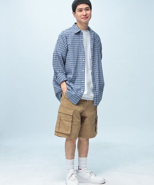 U.S. POLO ASSN.(ユーエスポロアッスン)の「U.S. POLO ASSN. (ユーエスポロアッスン) オーバーサイズ 長袖 シャツ チェック柄 ワンポイント ロゴ 刺繍 綿100% カジュアルシャツ メンズ レディース(シャツ/ブラウス・メンズ・ベージュ系/イエロー系/グリーン/ブルー・M/L)」の22枚目の写真