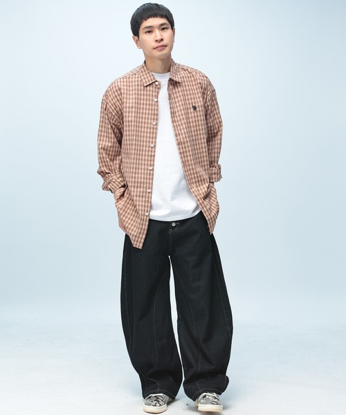 U.S. POLO ASSN.(ユーエスポロアッスン)の「U.S. POLO ASSN. (ユーエスポロアッスン) オーバーサイズ 長袖 シャツ チェック柄 ワンポイント ロゴ 刺繍 綿100% カジュアルシャツ メンズ レディース(シャツ/ブラウス・メンズ・ベージュ系/イエロー系/グリーン/ブルー・M/L)」の20枚目の写真