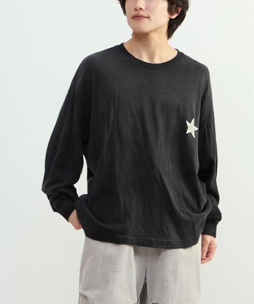 CONVERSE TOKYO(コンバーストウキョウ)の「PIGMENT DYED PATCH LONGSLEEVE TEE(Tシャツ/カットソー・レディース・レッド/ホワイト/ブラック・SMALL/MEDIUM)」の8枚目の写真