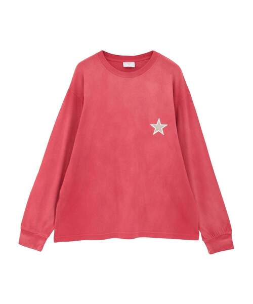 CONVERSE TOKYO(コンバーストウキョウ)の「PIGMENT DYED PATCH LONGSLEEVE TEE(Tシャツ/カットソー・レディース・レッド/ホワイト/ブラック・SMALL/MEDIUM)」の16枚目の写真