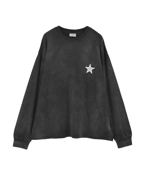 CONVERSE TOKYO(コンバーストウキョウ)の「PIGMENT DYED PATCH LONGSLEEVE TEE(Tシャツ/カットソー・レディース・レッド/ホワイト/ブラック・SMALL/MEDIUM)」の7枚目の写真