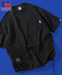 Russell Athletic（ラッセルアスレティック）の「限定展開 RUSSEL ATHLETIC×FREAK'S STORE/ラッセルアスレティック 別注 ビッグシルエット ヘムコード ポケットTシャツ / 吸湿速乾（Tシャツ/カットソー）」
