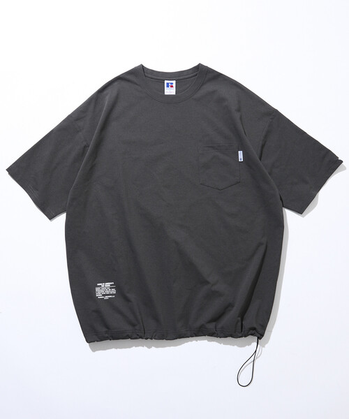 Russell Athletic（ラッセルアスレティック）の「限定展開 RUSSEL ATHLETIC×FREAK'S STORE/ラッセルアスレティック 別注 ビッグシルエット ヘムコード ポケットTシャツ / 吸湿速乾（Tシャツ/カットソー・メンズ・スミクロ/ホワイト/ネイビー/ブラック/グレイッシュベージュ・MEDIUM/SMALL/LARGE）」の21枚目の写真