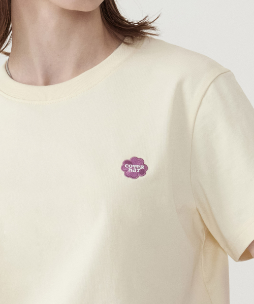 COVERNAT WOMAN(カバーナットウーマン)の「ウィメンズクールコットンスモールクローバーハートTシャツバター(Tシャツ/カットソー・レディース・その他・WS/WM/LARGE)」の2枚目の写真